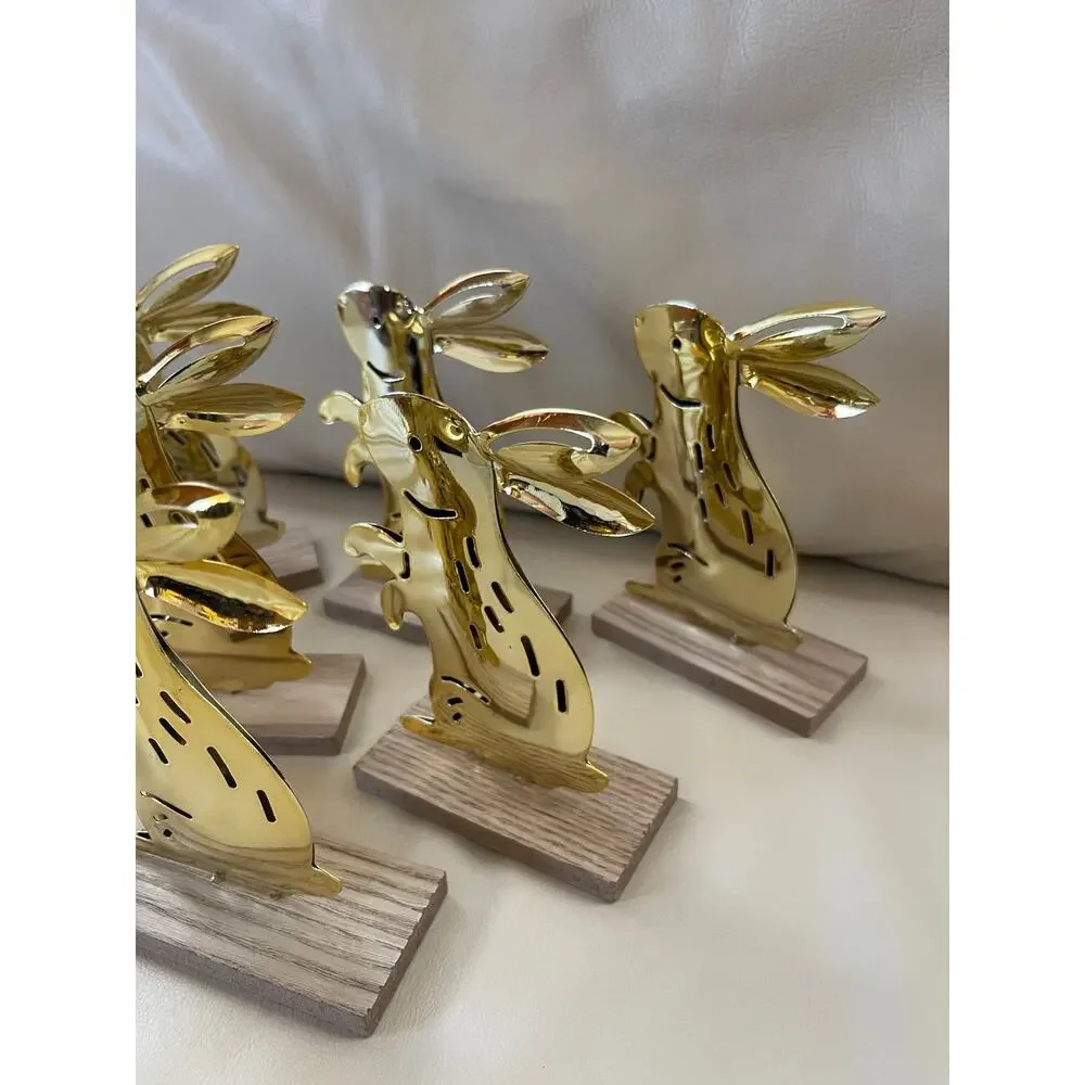 Target Easter 2022 Set Of 6 Golden Metal Easter Bunny